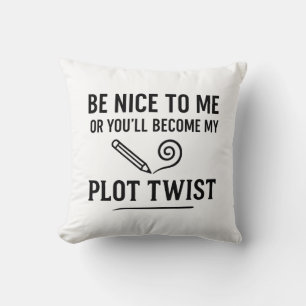 Funny Writer Quote Gift for Authors & Book Lovers Cushion