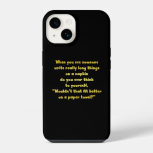 Funny Writing on a Napkin Joke iPhone 14 Case
