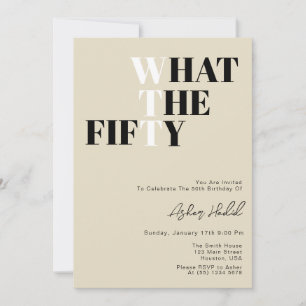 Funny WTF Adult 50th Birthday  Invitation