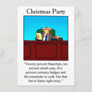Funny  X-mas Party Financial Invitation