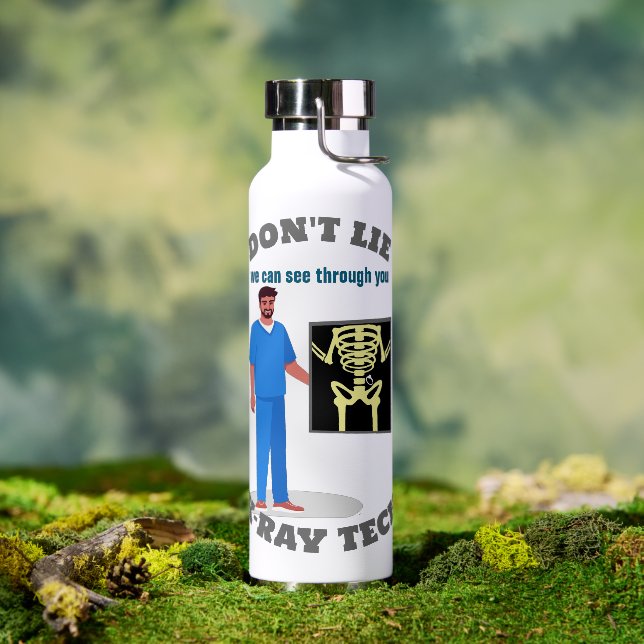 Funny X-ray Tech Custom Radiology Speciality Water Bottle (Outdoor)