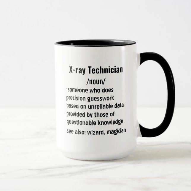 Funny X-ray Technician Definition gifts  Mug (Right)
