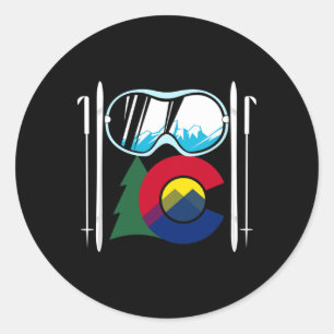 Funny Xc Skiing Cross-country Ski Gift Classic Round Sticker
