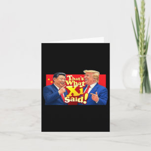 Funny Xi And Trump Laughing Shirt - That's What Sh Card