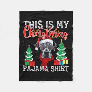 Funny Xmas Family Matching Pajama Great Dane Chris Fleece Blanket