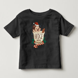 Funny Xmas Hedge Nog Hedgehog Eggnog Christmas Toddler T-Shirt