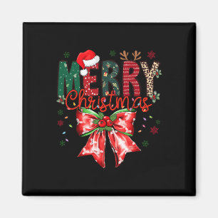 Funny Xmas Holiday Coquette Bow Merry Christmas 1  Magnet