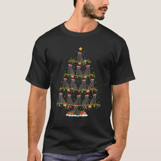 Funny Xmas Lighting Santa Giant Schnauzer Christma T-Shirt