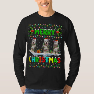 Funny Xmas Lighting Santa Hat Merry Christmas Bear T-Shirt