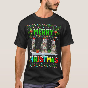 Funny Xmas Lighting Santa Hat Merry Christmas Bear T-Shirt