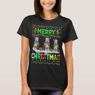 Funny Xmas Lighting Santa Hat Merry Christmas Bear T-Shirt