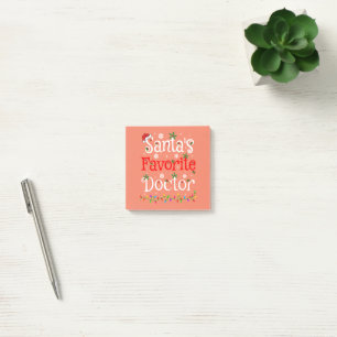 Funny Xmas Lighting Santa's Favourite Doctor Xmas Post-it Notes