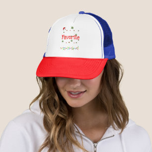 Funny Xmas Lighting Santa's Favourite Doctor Xmas Trucker Hat