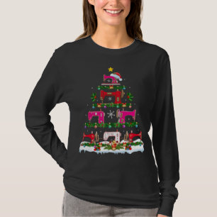 Funny Xmas Lighting Sewing Machine Christmas Tree T-Shirt