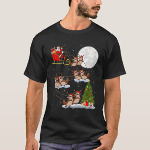 Funny Xmas Lighting Tree Santa Riding Platypus Chr T-Shirt