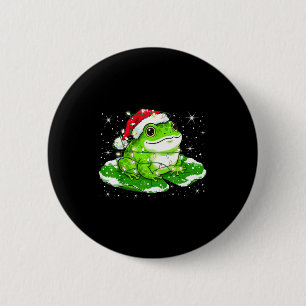 Funny Xmas Lights Frog Cute Toad Frogs Women Men K 6 Cm Round Badge