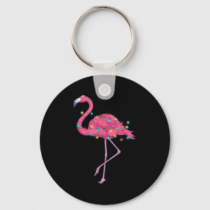 Funny Xmas Lights Nk Flamingo Trocal Christmas In  Key Ring