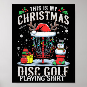 Funny Xmas Lights This Is My Christmas Disc Golf P Poster