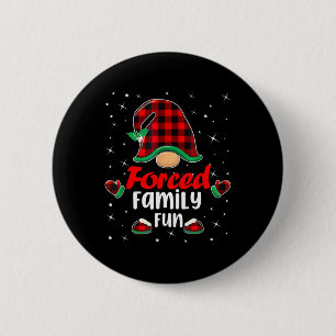 Funny Xmas Santa Hat Forced Family Fun Anti Christ 6 Cm Round Badge