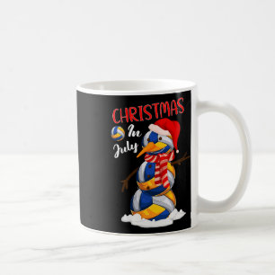 Funny Xmas Santa Hat Volleyball Snowman Christmas  Coffee Mug