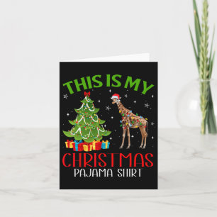 Funny Xmas Santa Lights This Is My Giraffe Christm Card
