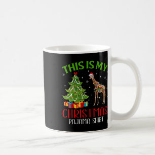 Funny Xmas Santa Lights This Is My Giraffe Christm Coffee Mug