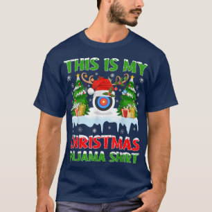 Funny Xmas Santa This Is My Archery Christmas Paja T-Shirt