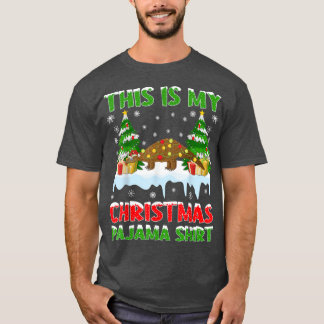 Funny Xmas Santa This Is My Pangolin Christmas Paj T-Shirt