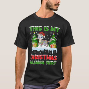 Funny Xmas Santa This Is My Wolf Christmas Pajama T-Shirt