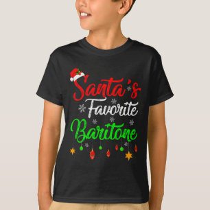 Funny Xmas Santas Favorite Baritone Christmas T-Shirt