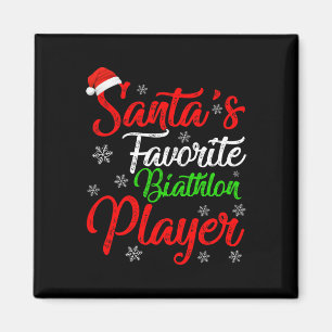Funny Xmas Santa's Favourite Biathlon Player Chris Magnet