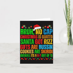 Funny Xmas School Generation Alpha Gen A Slang Chr Card