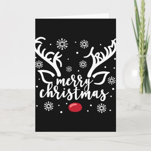 Funny Xmas Subtle Hidden Message Merry Christmas R Card (Front)