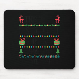 Funny Xmas Too Hot Ugly Christmas Sweaters Women M Mouse Pad
