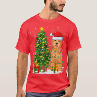 Funny Xmas Tree Family Matching Santa Goldendoodle T-Shirt