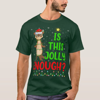 Funny Xmas Tree Is This Jolly Enough Ferret Christ T-Shirt