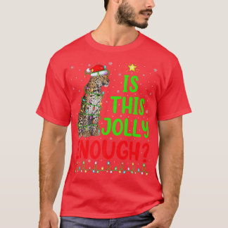 Funny Xmas Tree Is This Jolly Enough Ocelot Christ T-Shirt