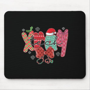 Funny Xray Tech Christmas Women Coquette Bow Radio Mouse Pad