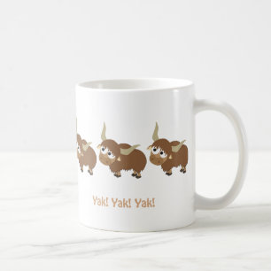 Funny Yak  Yak Yak Pun Cute Cartoon Yaks Coffee Mug