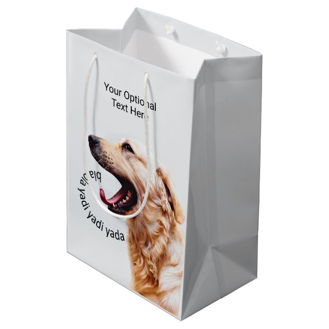 Funny Yapping Dog custom gift bag (Back Angled)
