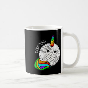 Funny Yarn Art Unicorn - Yarn Horn Crochet Picture Coffee Mug