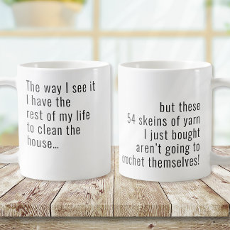 Funny Yarn Crochet  Coffee Mug