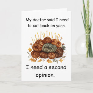 Funny Yarn Hoarder Cottagecore Birthday Humour Card