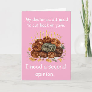Funny Yarn Hoarder Cottagecore Birthday Humour Card
