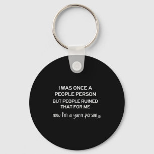 Funny Yarn Person Knitting Crochet Humor Gift For  Key Ring