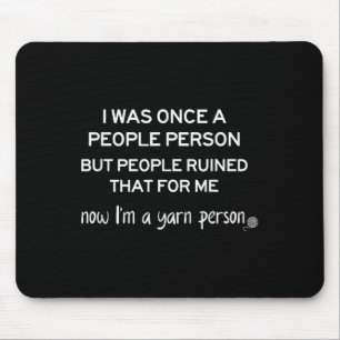 Funny Yarn Person Knitting Crochet Humor Gift For  Mouse Pad