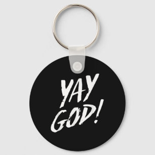 Funny Yay God Graphic Jesus Christian Religion Gif Key Ring