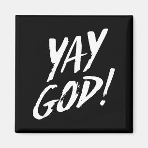 Funny Yay God Graphic Jesus Christian Religion Gif Magnet