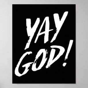 Funny Yay God Graphic Jesus Christian Religion Gif Poster