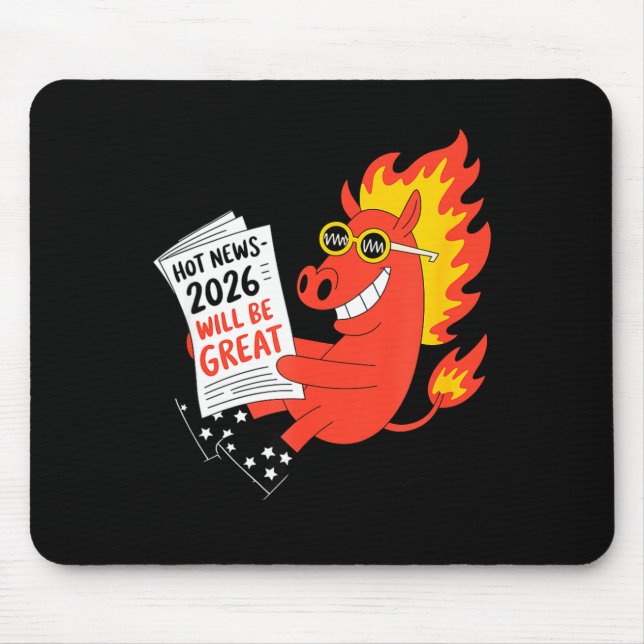 Funny Year Of The Horse – Chinese Zodiac New Year  Mouse Pad (Front)